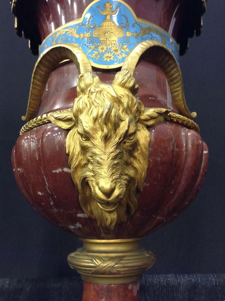 19th Century Pair of Medicis Vases by F. Barbedienne