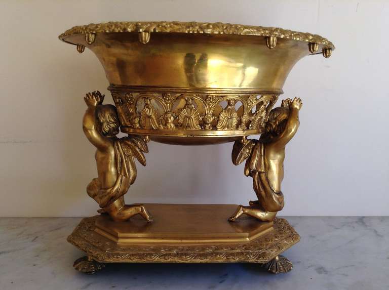 Napoleon III Gilt Table Centerpiece Bronze 1