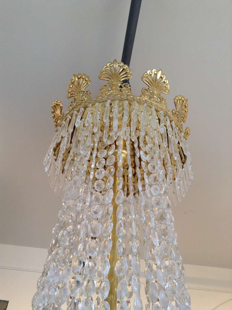 French Empire Style Chandelier In Good Condition In Nice, Provence/Côte d'Azur