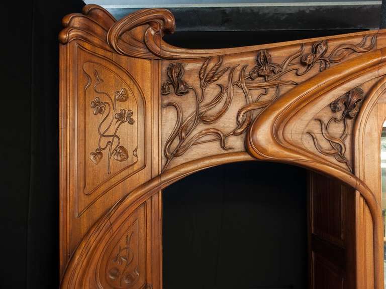 French Art Nouveau Mahogany Woodwork at 1stDibs