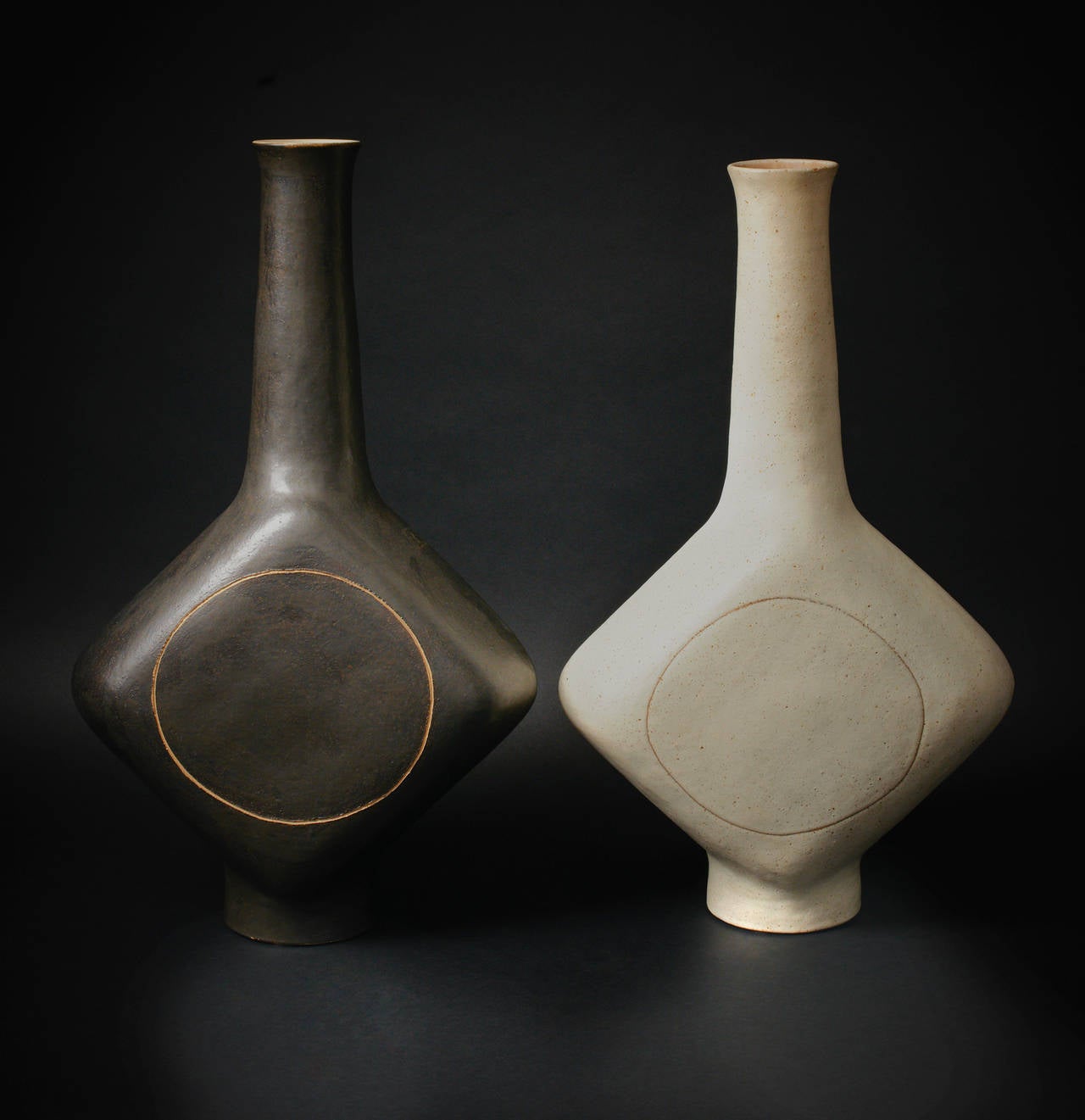 Pair of 1980's Ceramic Vases by Bruno Gambone 5