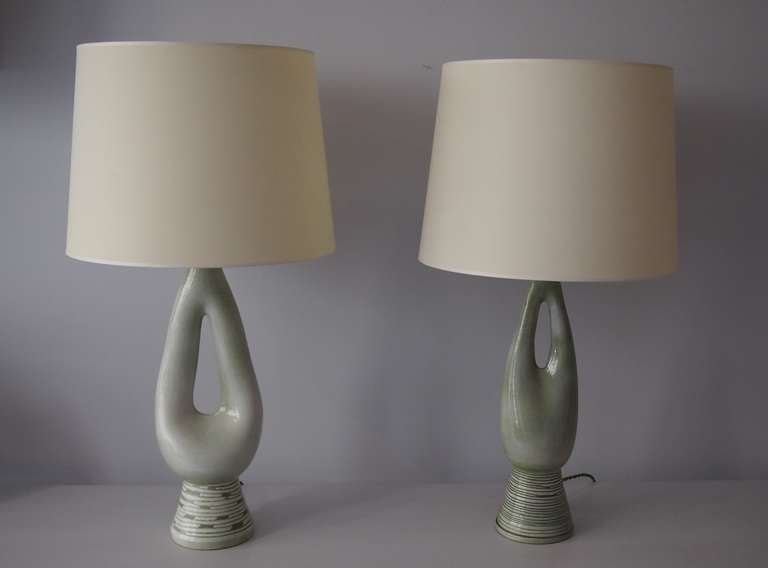 1960 Ceramic Table Lamp by Guillaume Met De Penninghen 4