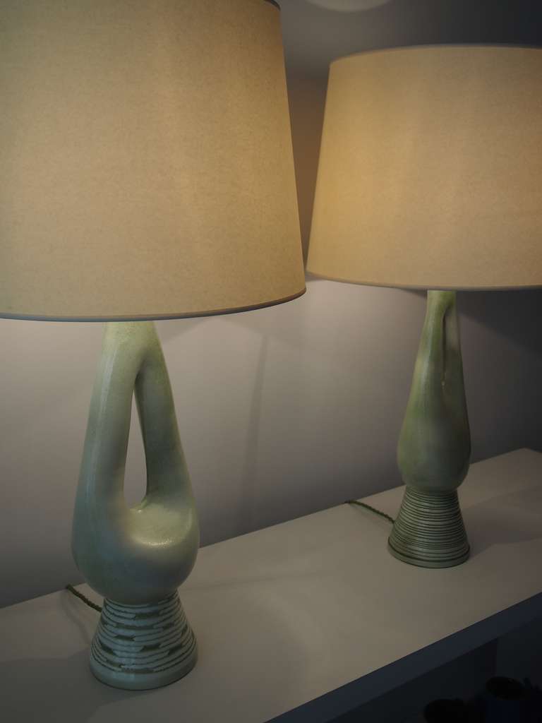 1960 Ceramic Table Lamp by Guillaume Met De Penninghen 1