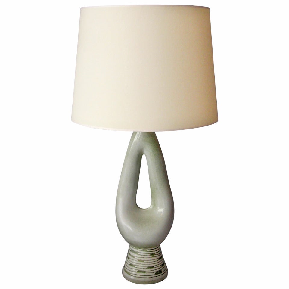 1960 Ceramic Table Lamp by Guillaume Met De Penninghen