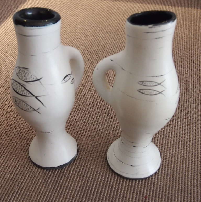 Pair of 1960's Pitchers by Denyse Gatard. 4