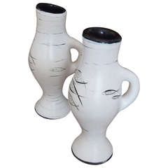 Pair of 1960's Pitchers by Denyse Gatard.