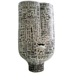 Large Ceramic Vase by DaLo and Over Decorated by Grégoire Devin