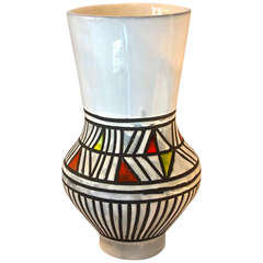 Vintage 1958 Baluster Ceramic Vase by Roger Capron