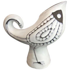 Vallauris Ceramic 'Bird' Vase by Roger Capron