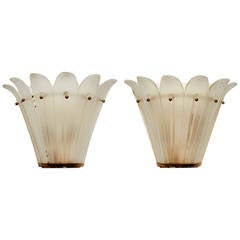 Pair of Art Deco Wall Sconces by Sabino, 1930