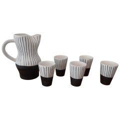 Jacques Innocenti Vallauris Ceramic Drinking Set 1950's