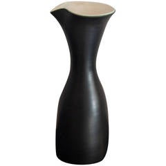 Pol Chambost Black & White Ceramic Pitcher