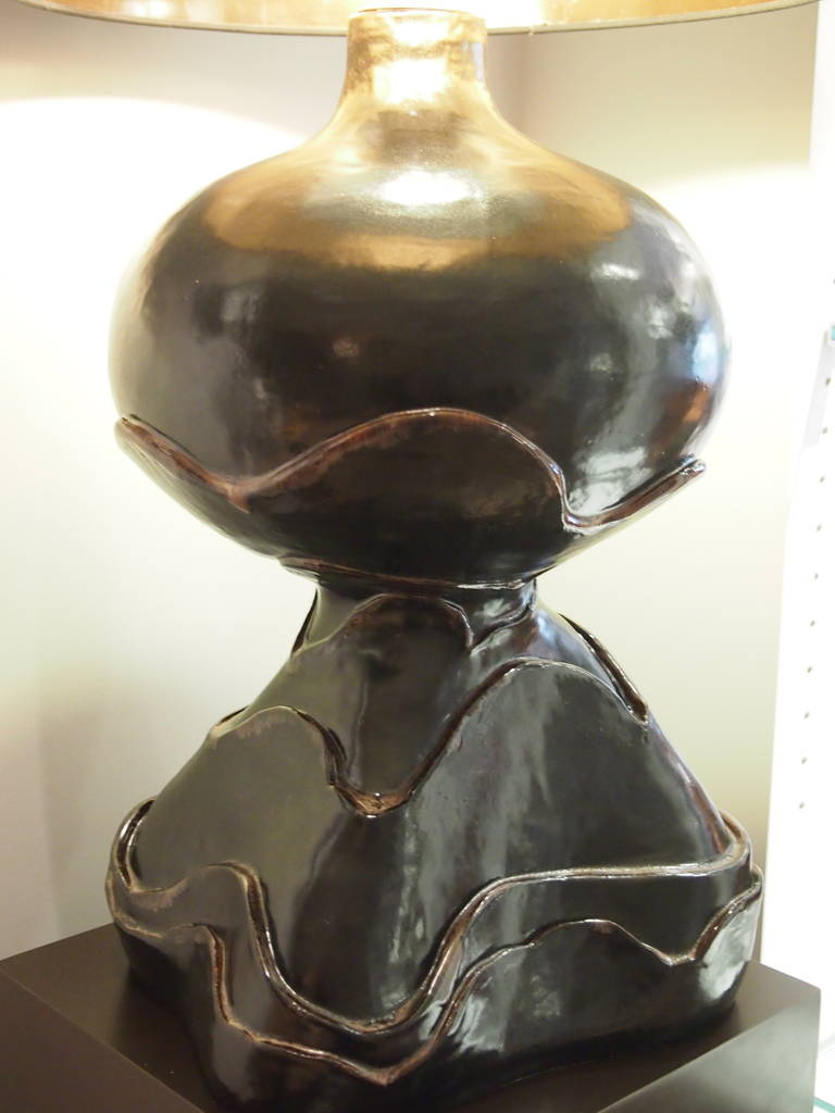 DaLo's Big Black Ceramic Table Lamp 2