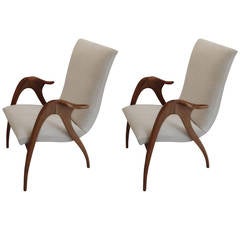 Pair of Armchairs by Malatesta and Masson, 1950