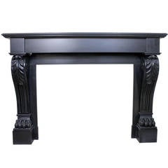 Antique Charles X "Griffe de Lion" Fireplace Chimneypiece, 19th Century