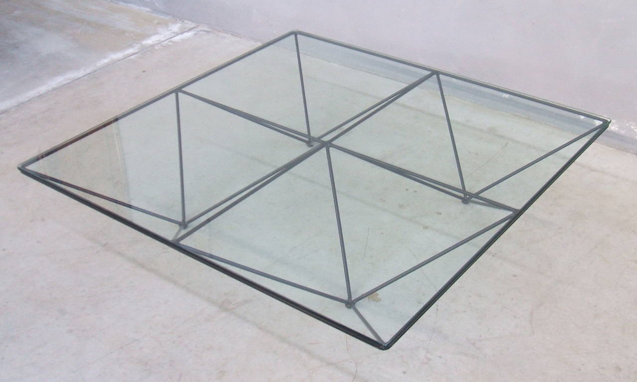 Rare dimensions for this sculptural coffee table designed by Paolo Piva for B&B.