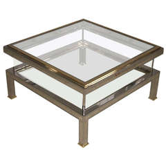 Sliding Glass Top Table, Maison Jansen