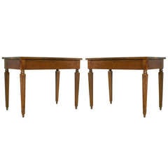 A pair of Louis XVI  walnut console table