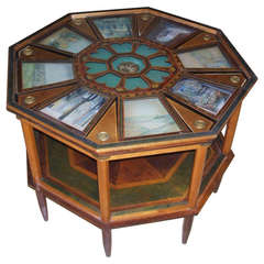 Antique Very rare unusual and eclectic octagonal coffee table