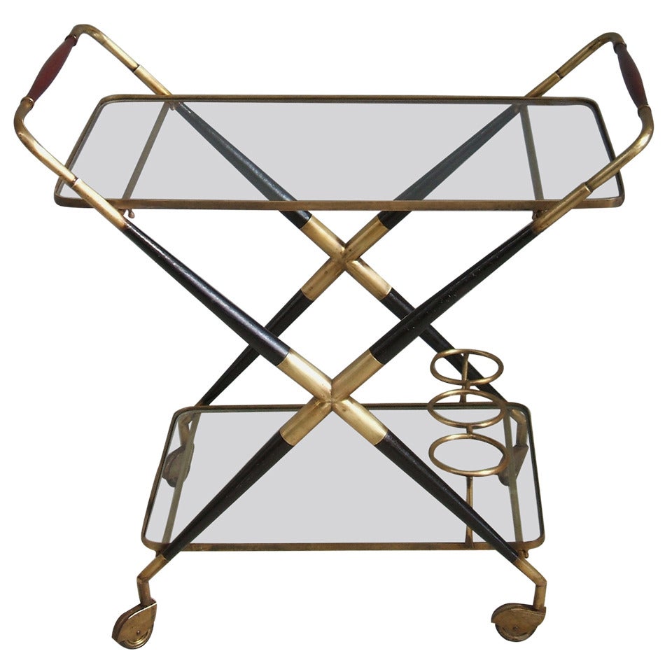 Bar cart designed by Cesare Lacca, Italy 1940