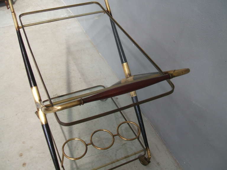 Mid-20th Century Bar cart designed by Cesare Lacca, Italy 1940