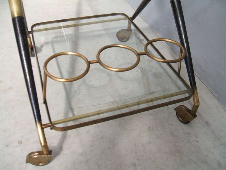 Rosewood Bar cart designed by Cesare Lacca, Italy 1940