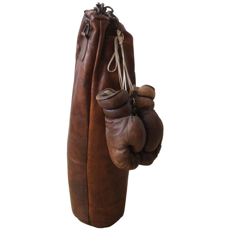 Vintage Boxing Punch Bag - 3 For Sale on 1stDibs  chess boxing ludwig  lineup, punching bag vintage