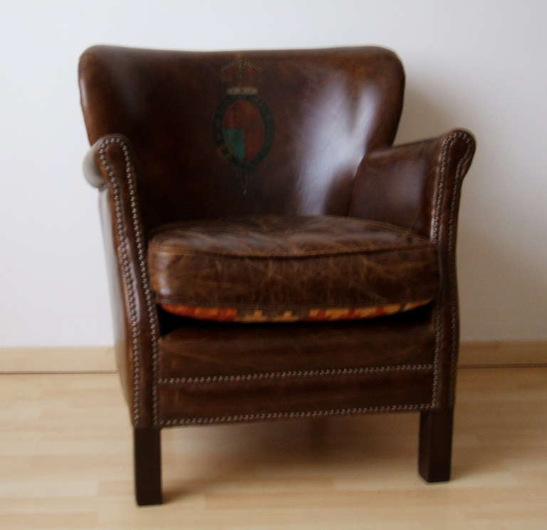 petite leather armchair
