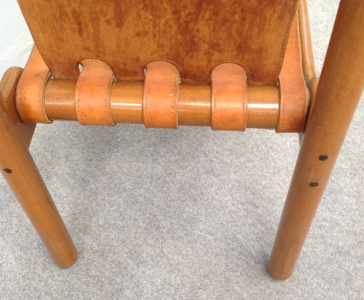 Elegant Leather Chairs Attributed to Ilmari Tapiovaara at 1stDibs