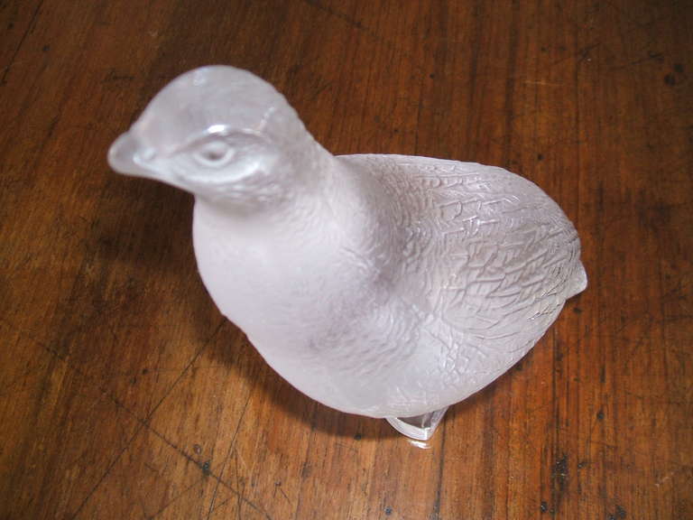 Pair of Lalique Partridges In Excellent Condition In Piacenza, Italy