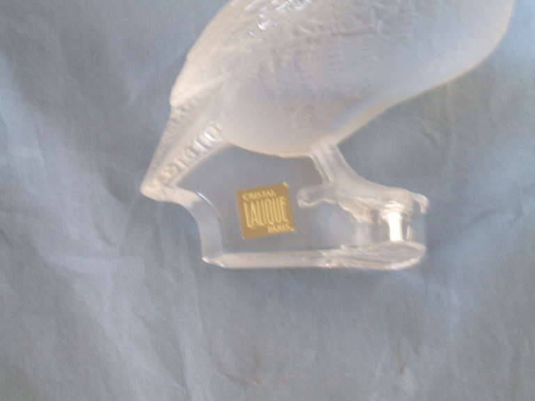 Pair of Lalique Partridges 1