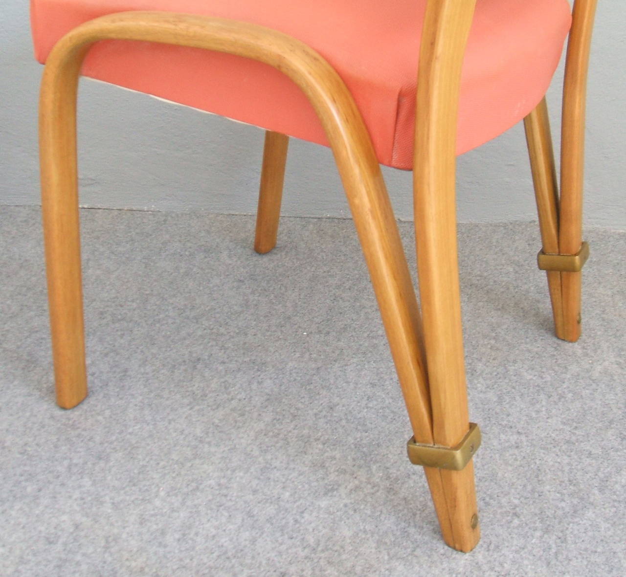 Pair of Bow Wood Chairs by Steiner In Excellent Condition In Piacenza, Italy
