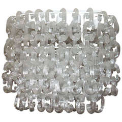 1970s Large Murano Glass Chandelier Designed by Toso