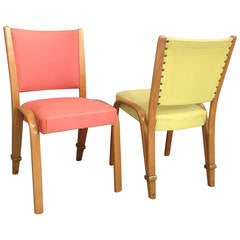 Pair of Bow Wood Chairs by Steiner