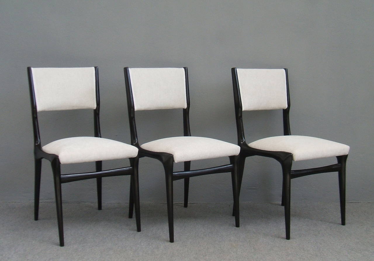 Mid-Century Modern Wonderful Set of Six Chairs by Carlo de Carli