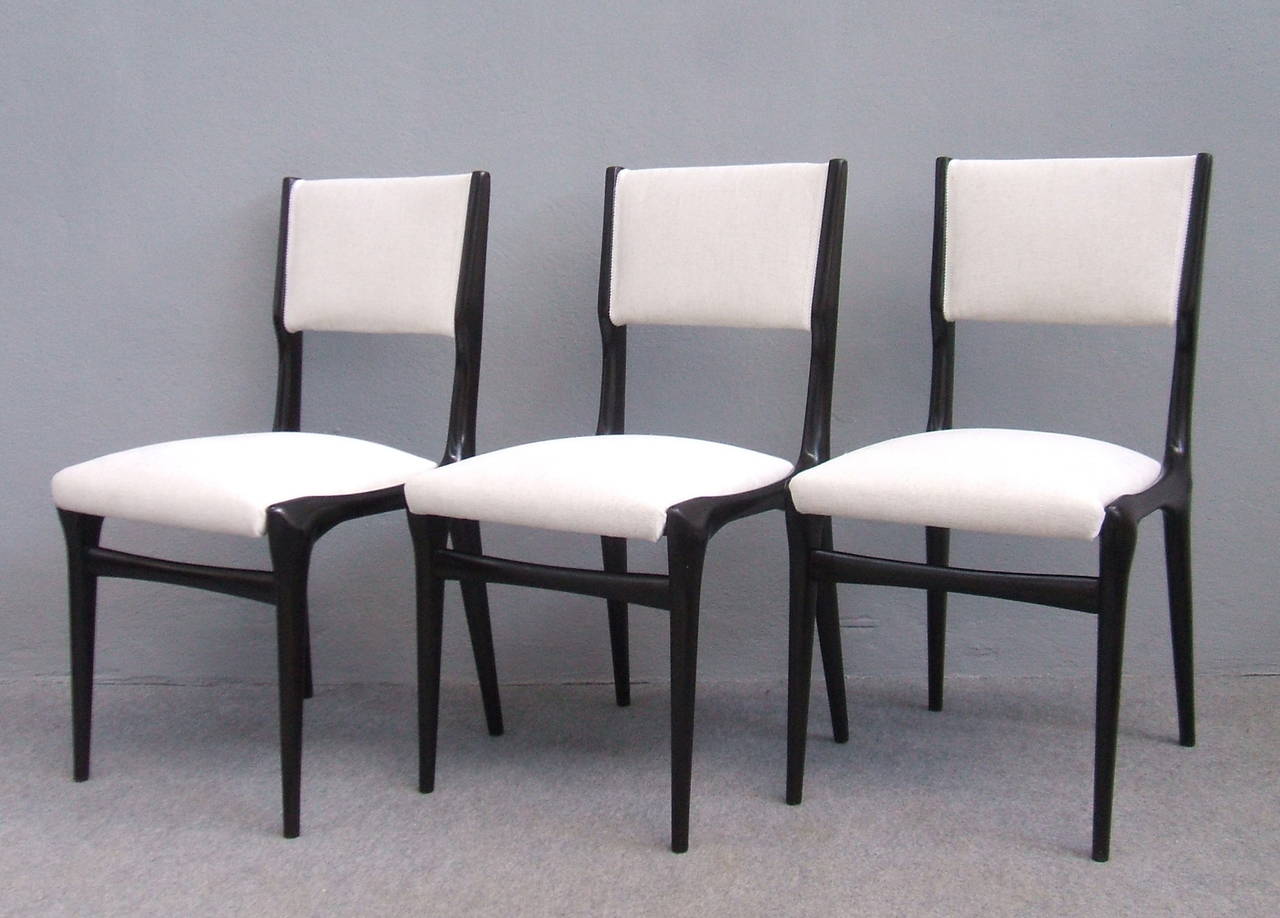 Italian Wonderful Set of Six Chairs by Carlo de Carli