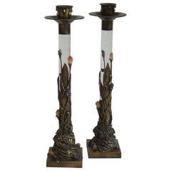 Rare Pair of Candleholders Signed Lionel