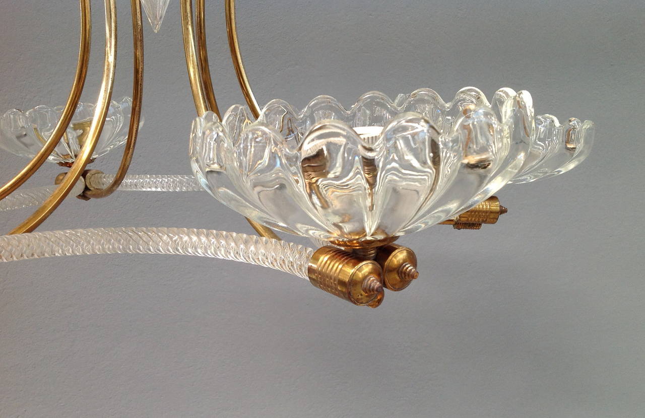 Murano Glass Chandelier by Barovier 1