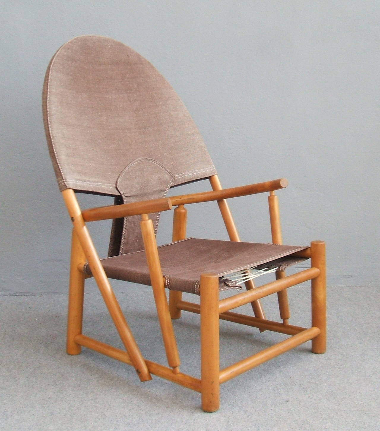 Nice lounge chair designed by Toffoloni, with original upholstering.