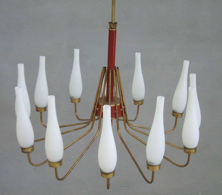 Mid-Century Modern Stilnovo Chandelier