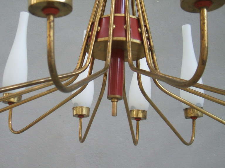 Mid-20th Century Stilnovo Chandelier