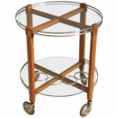 Italian 1960s Round Bar Cart