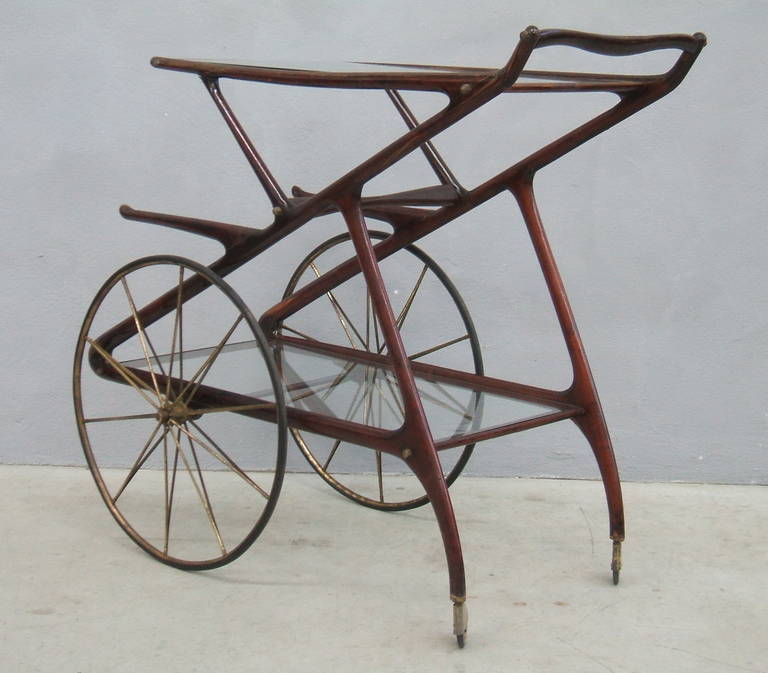 Italian Trolley Bar Cart by Cesare Lacca