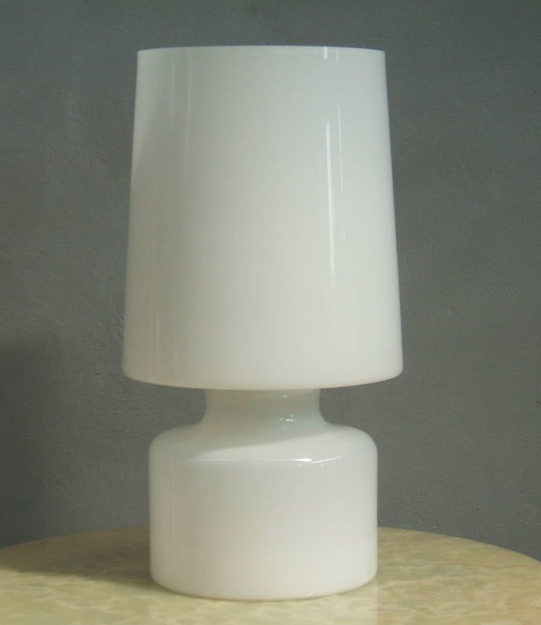 Mid-Century Modern Murano Glass Table Lamp in the Style of Fontana Arte