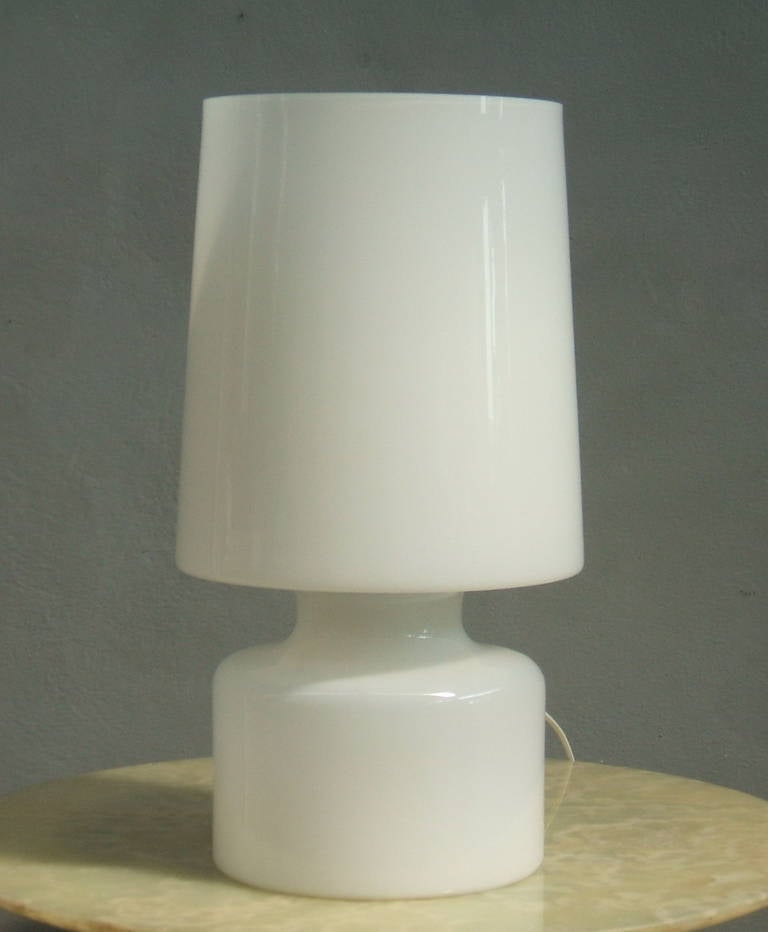 Murano Glass Table Lamp in the Style of Fontana Arte 1