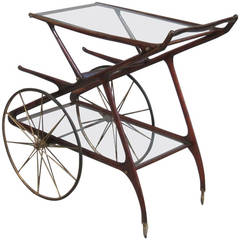 Italian Trolley Bar Cart by Cesare Lacca