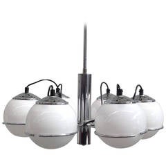 Midcentury Italian Chandelier in the Style of Gino Sarfatti 1