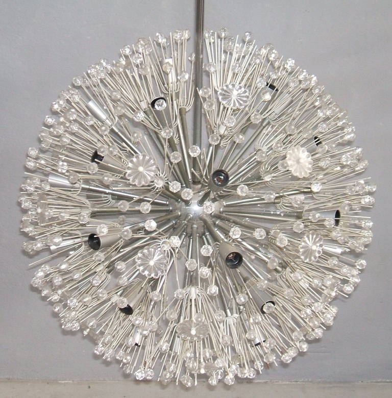 Emil Stejnar Snowflake Sputnik, Thirty-Three-Light Chandelier In Excellent Condition In Piacenza, Italy