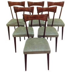 Set of Six Chairs Attributed to Ico Parisi