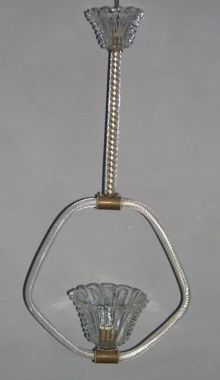 Mid-Century Modern Stunning pendant attributed to Barovier